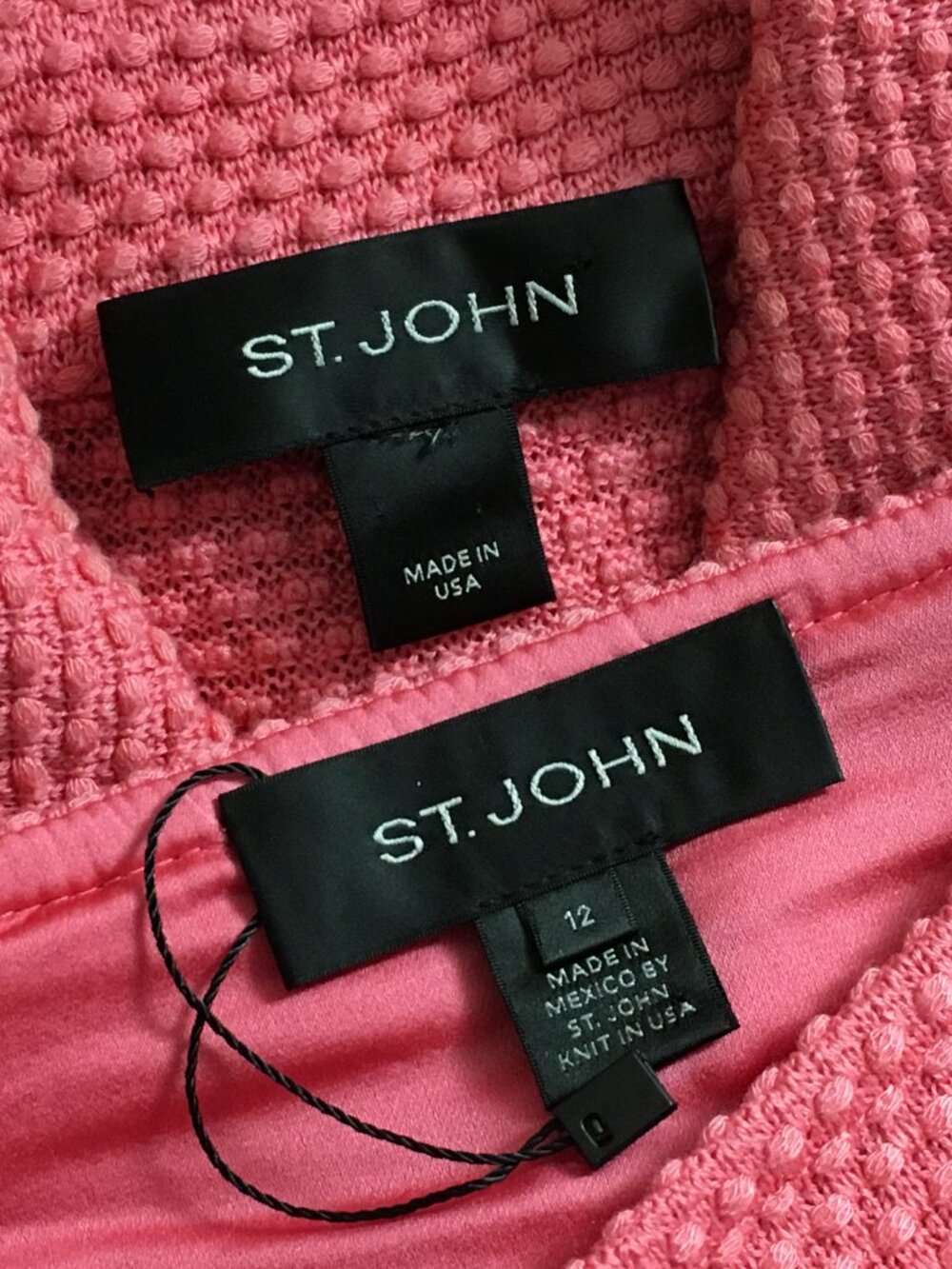 BEAUTIFUL St John knit pink jacket skirt suit size 12 - Picture 10 of 10
